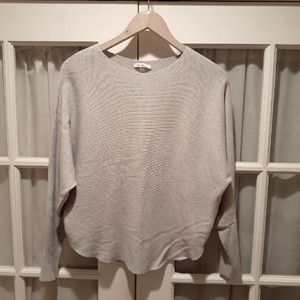 Cream sweater with dolman sleeves